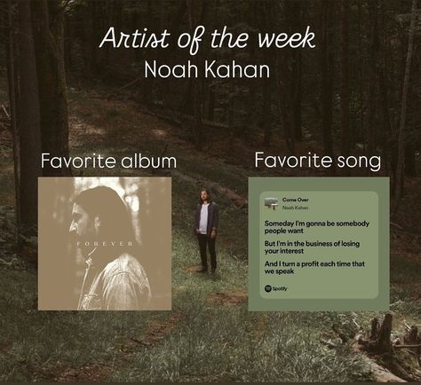 Artist of the week 🍂 A few weeks ago i had the idea that it would be cool to take an artist that i previously hadn’t really heard much of their stuff and listen to them every week, seeing as it’s the first week of September, Noah Kahan seemed like the perfect choice, i love his music so much now, his voice is amazing and the fall vibes are immaculate! #bookstagram #noahkahan #noahkahanmusic #music #musiclover #weeklyrecap #song #stickseason #callyourmom #dialdrunk Noah Kahan The View Between Villages, All My Love Noah Kahan, Noah Khan, Noah Core, Folk Malone, Artist Of The Week, Fan Girling, Noah Kahan, Journal Books