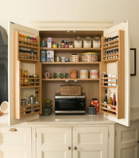 Compact Pantry, 1900s Kitchen, Mini Pantry, Humphrey Munson, Pantry Inspiration, Pantry Cupboard, Traditional Kitchen Design, Bedroom Cupboard Designs, Kitchen Dresser