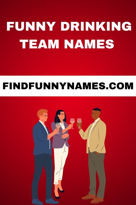 Introducing a hilarious collection of Funny Drinking Team Names, guaranteed to bring the laughter to your next social gathering! Whether you're participating in a pub crawl, beer pong tournament, or any boozy event, these catchy and clever team names will set the tone for a memorable night of fun and games. From punny plays on words to witty references, these names are sure to make you the life of the party. #CheersToThat #DrunkAndProud #LiquorLovers Team Names Ideas Clever, Drinking Team Names, Trivia Team Names Funny, Funny Drink Names, Beer Olympics Teams, Beer Pong Team Names, Alcohol Puns, Volleyball Team Names, Pong Tournament