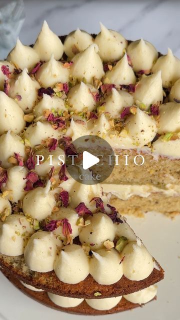 Pistachio And Rose Cake, Rose And Pistachio Cake, Rose Pistachio Cake, Rose Pistachio, Pistachio Cake, Rose Cake, Cake Decor, Website Link, Pistachio