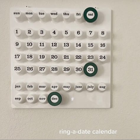 Ring a date calendar Ring A Date Calendar, Office Calendar, Cool Apartments, Room Design Bedroom, Apartment Decor Inspiration, Calendar Design, Dream House Interior, Bubble Tea, Wall Calendar