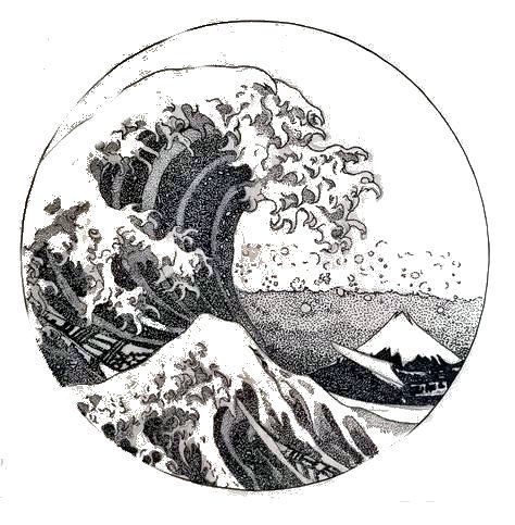 Hokusai Tattoo, Ocean Tattoo, Braids Styling, Arm Temporary Tattoos, Wave Tattoo, Ocean Tattoos, Mosaic Art Projects, The Great Wave, Bonsai Art