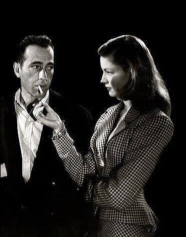 "THE BIG SLEEP" 1946. This was the first movie together as a married couple. Bogie And Bacall, Bogart And Bacall, The Big Sleep, Black And White Movie, Hollywood Couples, Lauren Bacall, Humphrey Bogart, Famous Couples, Movie Couples