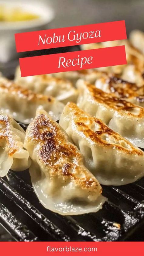 Nobu Gyoza Recipe – Flavor Blaze Gyoza Recipe Pork, Beef Gyoza, Gyoza Recipe, Japanese Beef, Honey Pork, Dumpling Filling, Garlic Chives, Wonton Wrappers, Japanese Cooking