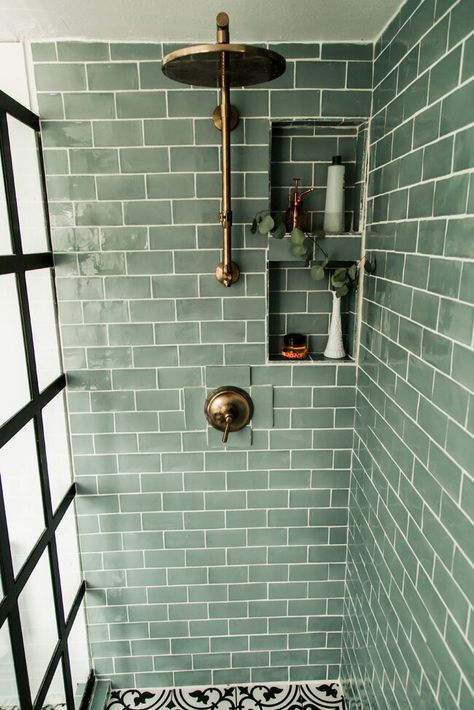 Eclectic Bathroom Design, Eclectic Bathroom, Metro Tiles, Ceramic Subway Tile, Regal Design, Beautiful Farmhouse, Have Inspiration, Bathroom Trends, Rustic Bathroom