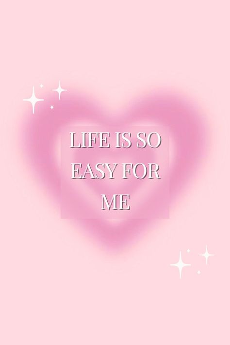 Life is so easy for you affirmation, law of assumption, Aesthetic Heart Aura, I Am Financially Free, Aura Affirmations, Law Of Assumption Affirmations, Assumption Quotes, Dream Life Quotes, Heart Aura, Manifestation Aesthetic, Aesthetic Heart