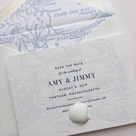 Sesame Letterpress on Instagram: "This is the time of the year that we start working on save the date designs for summer 2020 weddings. Here's one of my favorites from the summer 2019 weddings! • • • • • #letterpressinvitations #letterpress #weddinginspiration #weddinginvites #weddingplanning #custominvitations #savethedate #newenglandweddings #coastalwedding" Coastal Save The Date Ideas, Nautical Save The Date, Coastal Save The Date, Letterpress Save The Date, Formal Save The Date, Sesame Letterpress, Beach Wedding Save The Date, Save The Date Inspiration, Florida Keys Wedding