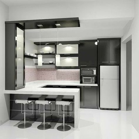 Kitchen designs Model Dapur, Simple Kitchen Remodel, Desain Pantry, Simple Kitchen Design, Kitchen Layout Plans, Kitchen Design Color, Modern Kitchen Cabinet Design, Modern Kitchen Interiors, Kitchen Interior Design Decor