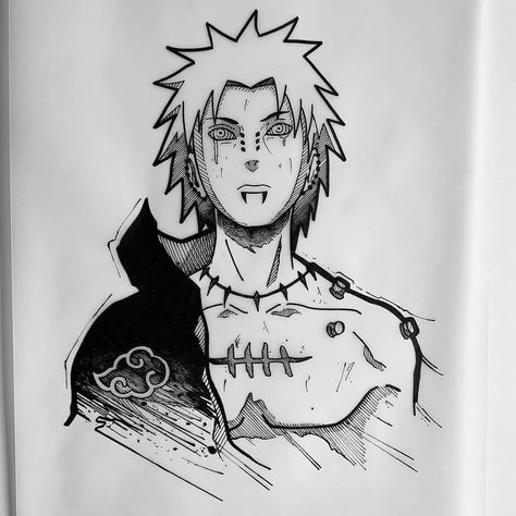 Best tattoos & drawings 🇪🇸🇬🇧🇯🇵 on Instagram: “#Repost @malfatattoo • • • • • Pain 🔥😍 Follow for more content like this 🔥 .  #anime #manga #tattoo #animetattoo #ink #animeink…” Pain Naruto, Tattoo Anime, Manga Tattoo, Naruto Sketch Drawing, Naruto Tattoo, Itachi Uchiha Art, Naruto Sketch, Naruto Drawings, Weird Tattoos