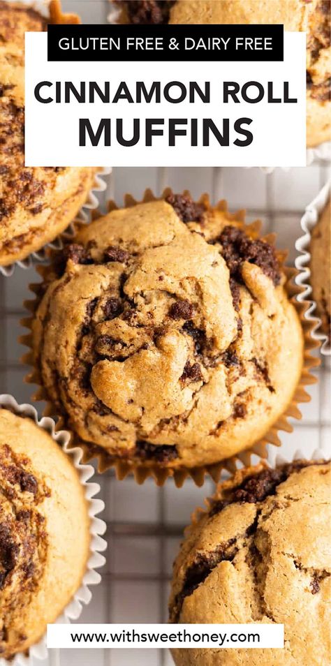 Paleo Cinnamon Muffins, Muffins Dairy Free, Gluten Free Dairy Free Muffins, Sugar Free Muffins, Gf Muffins, Dairy Free Muffins, Gluten Free Cinnamon, Cinnamon Roll Muffins, Muffins Gluten Free