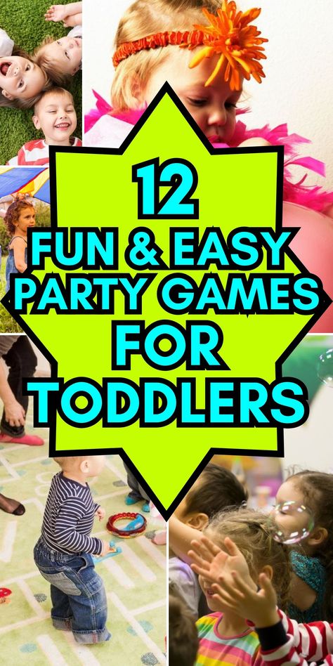 This is my collection of the best party games for toddlers to play at birthday parties, simple, fun, easy party games that can be played indoors or outdoors to entertain two and three year old kids at a toddler birthday party. Games that have few rules and are good for toddlers with short attention spans. These games ideas will keep toddlers entertained with fun activities at a party, classic games, traditional games, DIY games, how to play, rules, props needed, kids party planning 2024 Old School Party Games, Games For Two Year Olds, Outdoor Diy Ideas, Toddler Birthday Party Games, Kids Party Games Indoor, Party Games For Toddlers, Toddler Birthday Games, Best Party Games, Easy Birthday Party Games