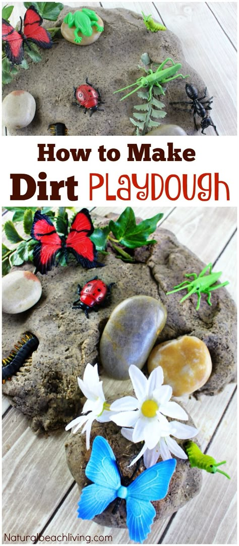 Coffee Playdough, Nature Preschool Activities, Mud Sensory Play, Plants Activity, Sensory Objects, Classroom Recipes, Insect Activity, Garden Education, Cooked Playdough