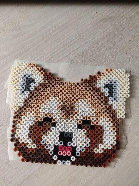 Hama Beads Patterns Animals, Perleplader Ideas Disney, Perler Beads Animals, Hama Pearls Ideas, Hama Bead Ideas, Big Perler Bead Patterns, Hama Beads Animals, Hama Art, Panda Head