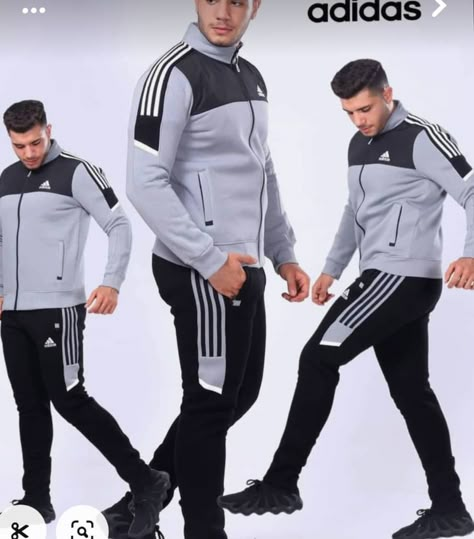 Track Suit Men Adidas, Track Suit Men Style, Men Tracksuit Outfit, Sporty Outfits Men, Tracksuits For Men, Mens Tracksuit Set, Jacket Coat Fashion, Designer Tracksuits, Tracksuit Outfit