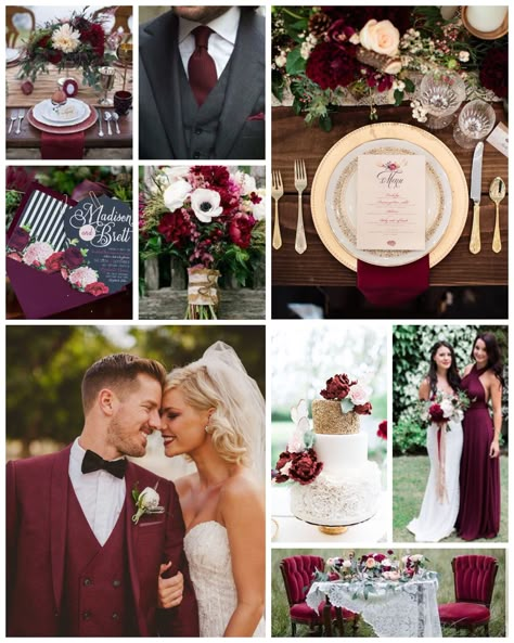 Idea Board for the shoot Maroon And White Wedding Theme, Wine Gold Wedding, Burgundy And White Wedding Theme, Champagne Gold And Burgundy Wedding, Bordeaux Wedding, Burgundy And White Wedding, Merlot Wedding Colors, Maroon Wedding Theme, Wedding Bouquet Champagne