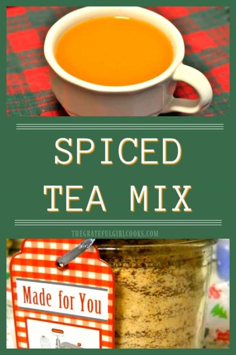 Sugar Free Spiced Tea Recipe, Orange Spice Tea Recipe, Spiced Tea Recipe With Tang, Hot Spiced Tea Recipe, Friendship Tea Recipe, Recipes With Honey, Spice Tea Mix, Spiced Tea Recipe, Orange Spice Tea