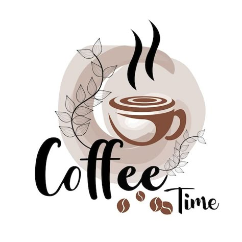 Background coffee time conceptual quote ... | Premium Vector #Freepik #vector #coffee-bean-logo #cup-logo #cafe-logo #cafe-design Drawings Creativity, Inspirational Coffee Quotes, Coffee Bean Logo, Coffee Designs Art, Premium Vector Background, Cafe Logos, Coffee Sticker Design, Logo Design Coffee, Coffee Designs