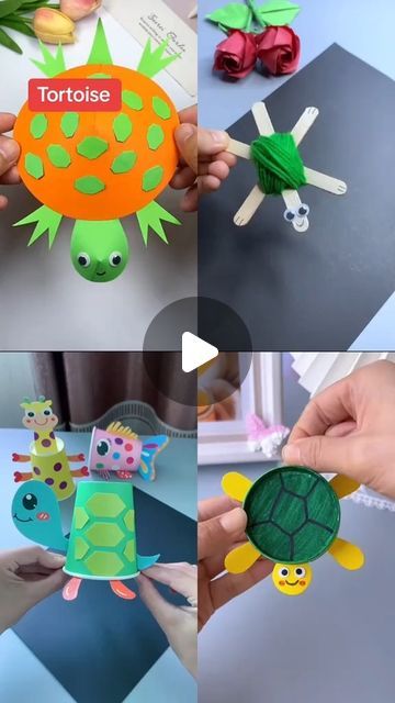 Instadiyou on Instagram: "Crafted an engaging video featuring the creation of four charming tortoise designs using paper! COMMENT WHICH ONE YOU LIKE?🐢🎥 Dive into the world of paper crafting and witness the transformation of simple materials into delightful tortoise sculptures. From traditional origami techniques to imaginative paper folding methods, this DIY journey offers endless possibilities for creativity and exploration. Join in the fun and let your imagination run wild as you embark on this whimsical crafting adventure! 🌟📏 #DIYTortoises #PaperCrafting #CreativeFun #CraftingMagic #HandmadeWithLove #OrigamiArt #CraftyIdeas #DIYInspiration #CraftingVideo #KidsCrafts #PaperMagic #WhimsicalCreations #CraftingCommunity #DIYCrafts, diy tortoises, paper crafting, creative fun, crafting m Paper Tortoise Craft, Tortoise Craft, Kids Crafts Paper, Origami Techniques, Paper Magic, Diy Toddler, Crafts Paper, Origami Art, Paper Folding