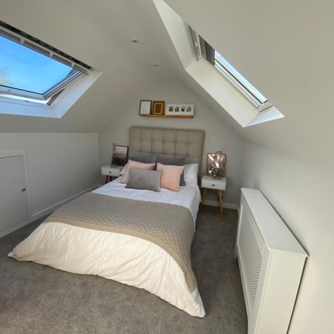 Velux Loft conversion in Solihull Loft Conversion 2 Bedrooms, Small Loft Conversion Bedroom Ideas, Small Loft Conversion Ideas, Loft Conversion Bedroom Ideas, Small Loft Room, Small Loft Conversion Bedroom, Small Loft Conversion, Loft Conversion Uk, Attic Conversion Bedroom