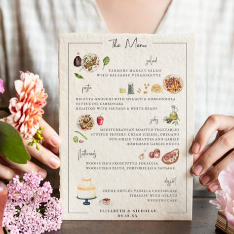 Illustrated Bespoke | Wedding Menu Menu Illustration, Wedding Dinner Menu, Wedding Menu Cards, Wedding Dinner, Bespoke Wedding, Wedding Signage, Menu Cards, Menu Restaurant, Wedding Menu