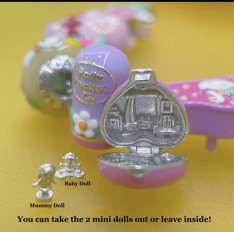 Poly Pocket, Idea Books, Polly Pockets, European Jewelry, Tiny Dolls, Polly Pocket, Purple Heart, Heart Locket, Old Toys