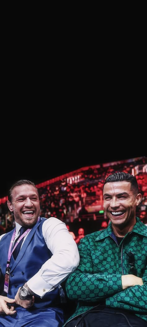 Ronaldo and mcgregor laughing at boxing match wallpaper 4k background lockscreen full hd image Conor Mcgregor Wallpaper Hd, Conor Macgregor, Conor Mcgregor Wallpaper, Conner Mcgregor, Mcgregor Wallpapers, Match Wallpaper, Background Lockscreen, Connor Mcgregor, Ronaldo Wallpaper