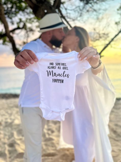 Ivf Photo Ideas, Iui Pregnancy Announcement, Ivf Baby Announcement, Ivf Announcement, Ivf Pregnancy Announcement Photoshoot, Long Awaited Pregnancy Announcement, First Pregnancy Announcements, Beach Pregnancy Announcement, Ivf Pregnancy Announcement