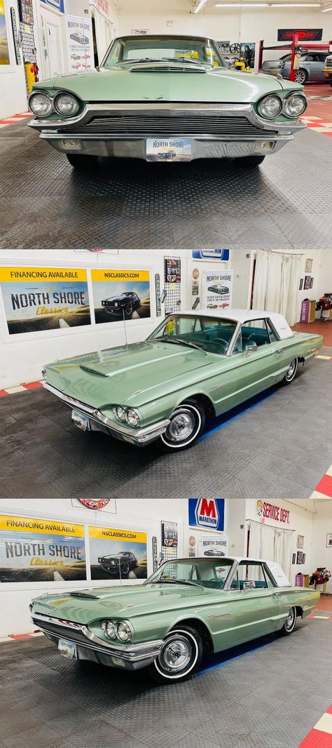 65 Thunderbird, 1964 Thunderbird, 60s Cars, Green Cars, Older Cars, 1964 Ford, Dream Vehicles, Ford Classic Cars, Cars Classic