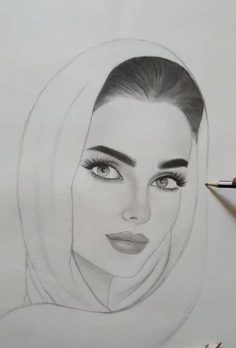 Best Pencil Sketch Images, How To Draw A Face For Beginners, Easy Portrait Drawing, Realistic Face Drawing, Easy Pencil Drawings, Pencil Drawings Of Girls, Girl Face Drawing, Pencil Drawings For Beginners, Nature Art Drawings