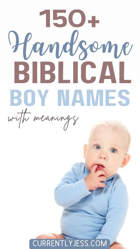 Discover our ultimate guide to Christian biblical boy names, filled with powerful stories and divine meaning. From mighty kings to wise prophets, find the perfect name that blends history with modern charm. Whether you’re searching for classic elegance or a unique touch, our list offers names rich in religious significance. Tap to explore and get inspired! #BiblicalNames #ChristianNames #BabyNames #ReligiousNames #NameInspiration #TimelessNames Boy Biblical Names, Christian Names For Boys, Bible Boy Names, Biblical Names And Meanings, Divine Meaning, New Boys Names, T Baby Names, Biblical Boy Names, Christian Baby Boy Names