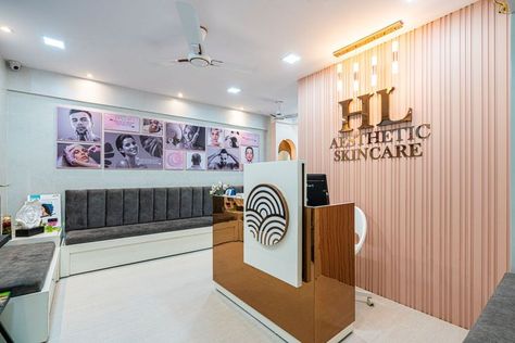 The interior and décor of The HL Aesthetic Skincare, designed by Designer’s Port Interior Design Studio, is integral to the overall enduring good ambience skill. The creation is incomparable experienced with this refreshed Skin clinic in the 550 Sq.ft. area in Thane, Maharashtra. Skincare Clinic Interior Design, Skin Care Clinic Design, Skin Care Clinic Interior Design, Skin Clinic Design, Skin Clinic Interior Design, Dermatology Clinic Interior Design, Aesthetic Clinic Interior, Hospital Project, Health Care Hospital