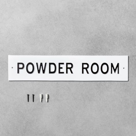 Powder Room Sign, Powder Room Signs, Lattice Wall, Pantry Wall, Neon Wall Signs, Hearth & Hand With Magnolia, Exit Sign, Room White, Power Room