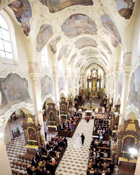 Prague Wedding, Baroque Church, Prague Travel Guide, Net Design, Prague Travel, European Wedding, Church Ceremony, Exclusive Wedding, Fine Art Wedding Photography