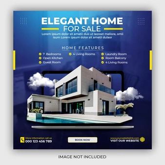 Real Estate Banner, Property Ad, Estate House, Real Estate Marketing Design, Real Estate Ads, Real Estates Design, Model House Plan, House Property, Property Design