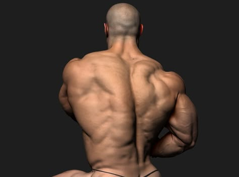 ArtStation - Bodybuilder Side chest practice Muscular Side View, Muscular Back Male Reference, Muscular Body Side View, Bodybuilder Back Pose, Body References, Side Chest, Military Muscle Men, Body Reference, Bodybuilder