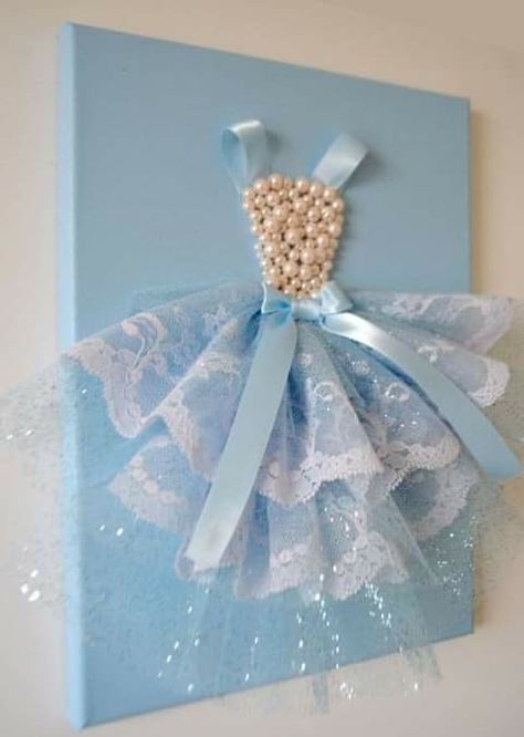 Blue Princess Dress, Princess Bedrooms, Ballerina Wall Art, Dress Card, Paper Dress, Art Dress, Paper Crafts Diy, Little Princess, Princess Dress