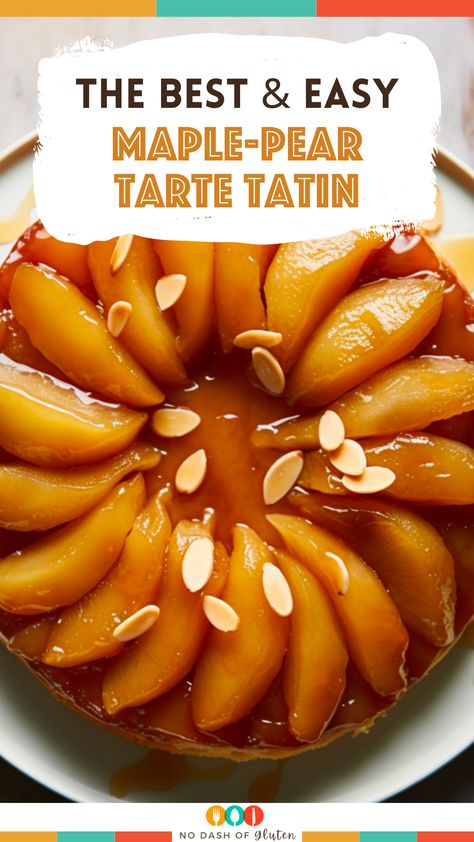 Delight in our Maple-Pear Tarte Tatin, a heavenly mix of caramelized pears and flaky pastry, infused with rich maple syrup. Perfect for cozy evenings or impressing guests, this recipe is a simple yet elegant treat. Love the taste of autumn in every bite? Save and share this recipe, and try making it yourself for a sweet culinary adventure! Pear Tarte Tatin Recipe, Thanksgiving Tart, Carmelized Pears, Pear Tarte, Caramelized Pears, Pear Tarte Tatin, Tarte Tartin, Tarte Tatin Recipe, Pear Tart