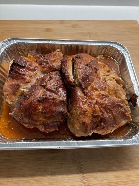 Fall Apart Roasted Pork Leg - PLAYWORKEATREPEAT Pork Leg Recipes, Pork Leg Roast, Recipes Using Pork, Oven Bag, Pork Leg, Pork Chop Recipes Baked, Shoulder Roast, Pork Roast Recipes, Pork Shoulder Roast