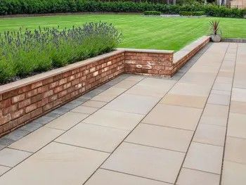 Sandstone Patio, Garden Slabs, Sandstone Paving Slabs, Stone Walls Garden, Stone Pavers, Sandstone Paving, Patio Slabs, Brick Garden, Garden Paving