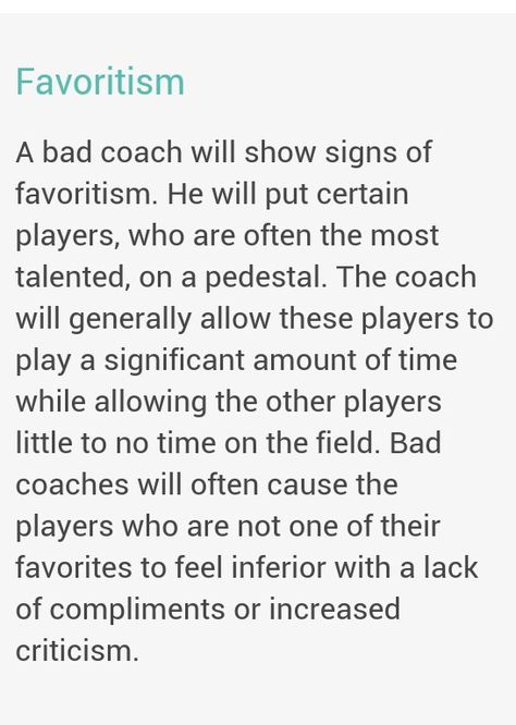 #coaching #favoritism What A Coach Should Be Quotes, Bad Coach Quotes Sports, Coach Favoritism Quotes, Unfair Coaches Quotes, Coaches Playing Favorites Quotes, Poor Coaching Quotes Sports, Coaching Kids Quotes, Positive Coaching Quotes Sports, Coach Quotes Leadership