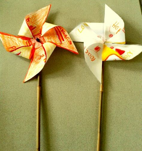 Pentecost craft idea – Bryony Taylor Pentecost Sunday School Lesson, Pentecost Sunday Crafts, Pentecost Sunday School, Pentecost Craft, Pinwheel Craft, Connect Group, Pentecost Sunday, Messy Crafts, Group Crafts