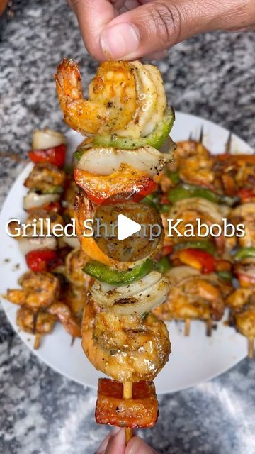 Salvatore Ganacci, Shrimp Kabobs, Grilled Shrimp Skewers, Lobster Dishes, Kabob Recipes, Shrimp Dishes, 10k Views, Delicious Dinner, Simple Recipes