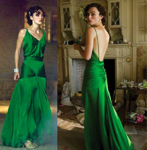 Atonement Dress, Emerald Green Dresses, Green Dresses, Atonement, Iconic Dresses, Keira Knightley, Custom Dresses, Costume Design, Dream Dress