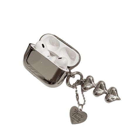 Enhance your AirPods with our sleek Pure Silver Chrome Hearts AirPods Case. This case, featuring a distinctive electroplated silver color and a heart-shaped charm, offers a perfect combination of style and protection. Compatible with AirPods Pro, AirPods 1/2, and the latest AirPods generation, it provides a sophisticated touch to your wireless earbuds. Crafted for durability, the case ensures your AirPods are well-protected from drops and scratches. The silver chrome finish gives it a modern, st Metal Iphone Case, Airpods Pro 2 Case, Vr Accessories, Wood Case Iphone, Silver Chrome, Airpods Case, Chrome Hearts, Wireless Earbuds, Airpods Pro