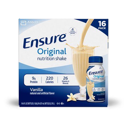 Ensure Original Nutrition Shake with 9 grams of protein, Meal Replacement Shakes, Vanilla, 8 fl oz, 16 Count Diy Dry Shampoo, Winter Lips, Shampoo Recipe, Sensory Diet, Vanilla Shake, Complete Nutrition, Nutrition Shakes, Meal Replacement Shakes, Skin Care Items