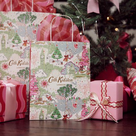 Cath Kidston (@cathkidston) • Instagram photos and videos Cath Kidston Christmas, Paper Carrier Bags, Unique Packaging, Ready To Pop, Under The Tree, Cath Kidston, Carrier Bag, Christmas Paper, Custom Packaging