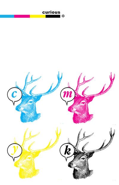 cmyk Cmyk Ink, Deer Decor, Animal Art Prints, Colors Art, Deer Print, Cmyk Print, Illustration Artwork, Posters And Prints, Typography Poster