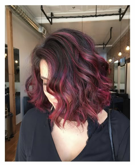 Pelo Color Borgoña, Burgundy Balayage, Red Ombre Hair, Bob Hair Color, Short Red Hair, Hair Color Burgundy, Ombré Hair, Burgundy Hair, Red Ombre