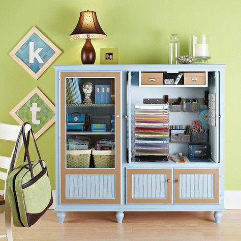 22 Ridiculously Clever Recycled Entertainment Center Projects Old Tv Ideas, Old Entertainment Centers, Armoire Design, Entertainment Center Makeover, Entertainment Center Redo, Entertainment Center Shelf, Storage Center, Scrapbook Storage, Tv Ideas