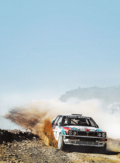 Lancia Martini Rally Car Racing, Lancia Delta Integrale, Hatchback Cars, Martini Racing, Course Automobile, Lancia Delta, Motorsport Photography, Rally Racing, Sport Automobile